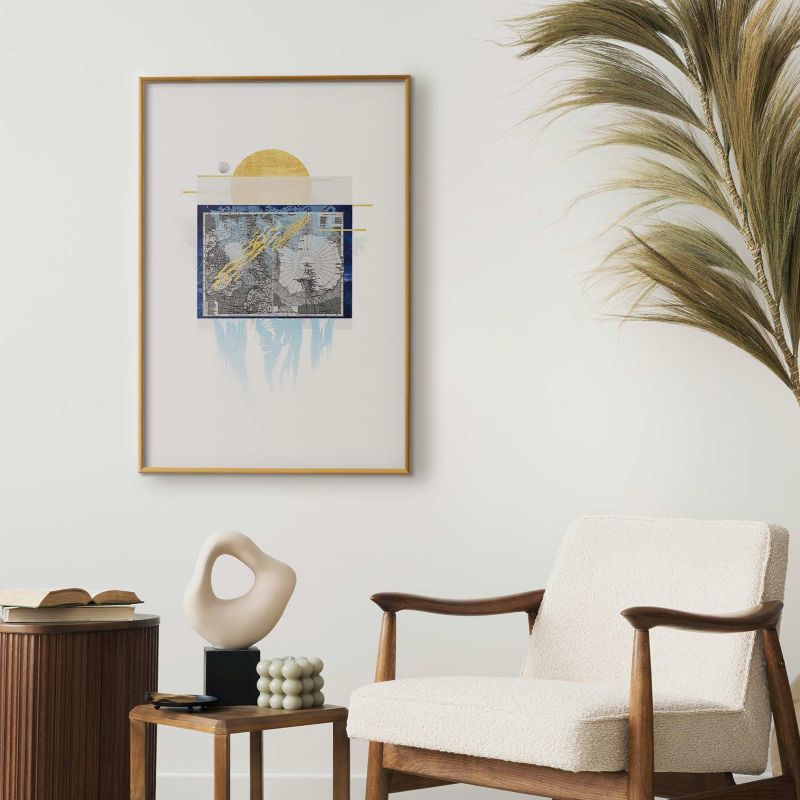 Plakat Artgeist Antarktyda 60x90 cm z ramą złotą 1 szt
