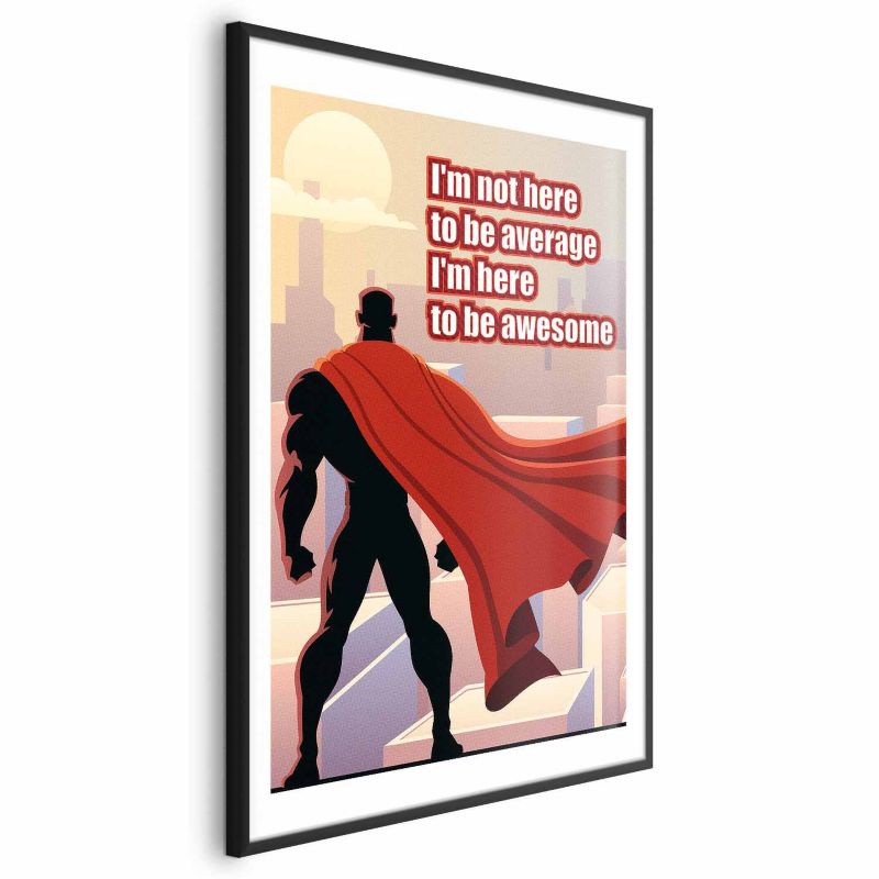 Plakat Artgeist Average 60x90 cm z ramą czarną 1 szt