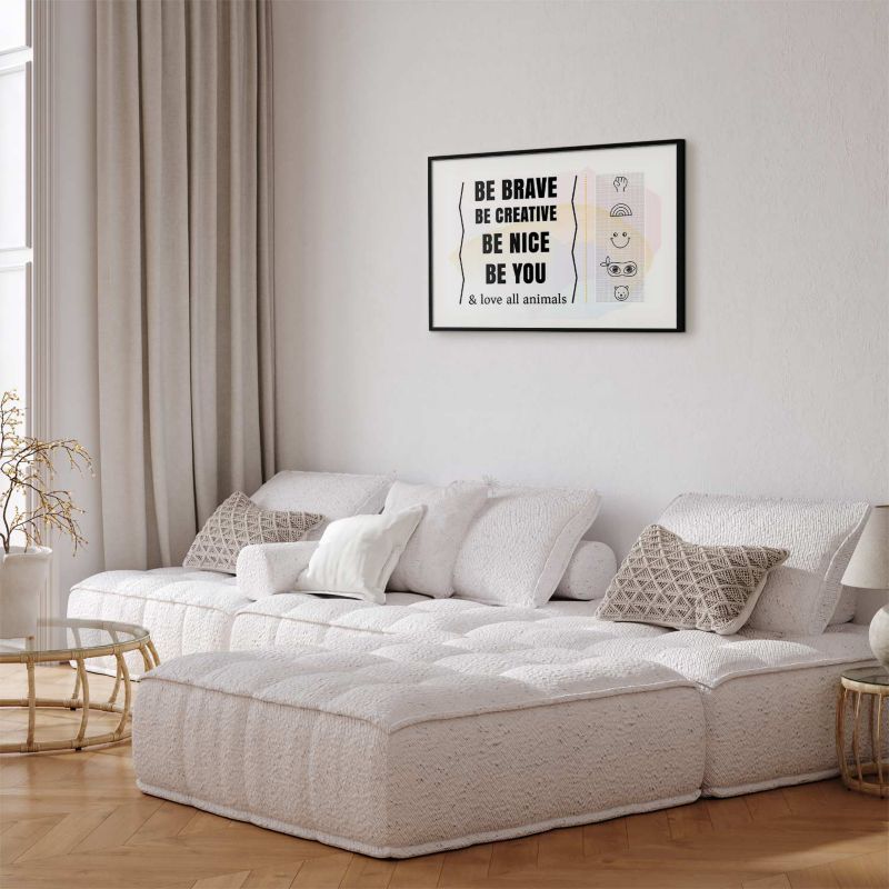 Plakat Artgeist Bądź sobą 90x60 cm z ramą czarną 1 szt