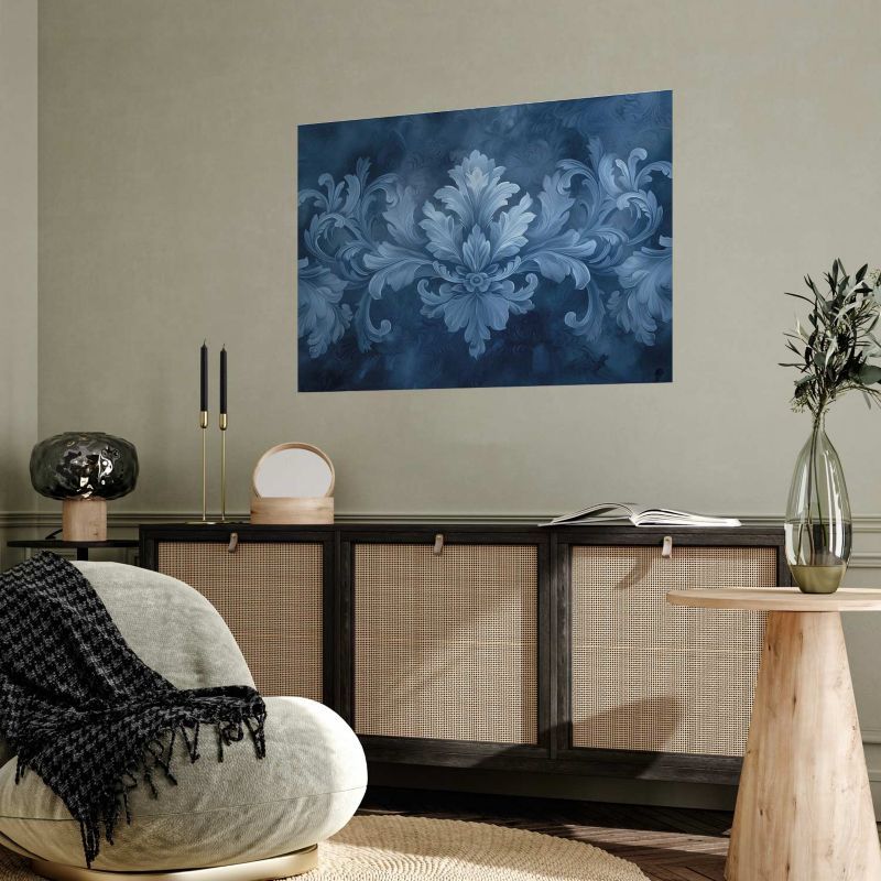 Plakat Artgeist Błękitny ornament 30x21 cm bez ramy 1 szt
