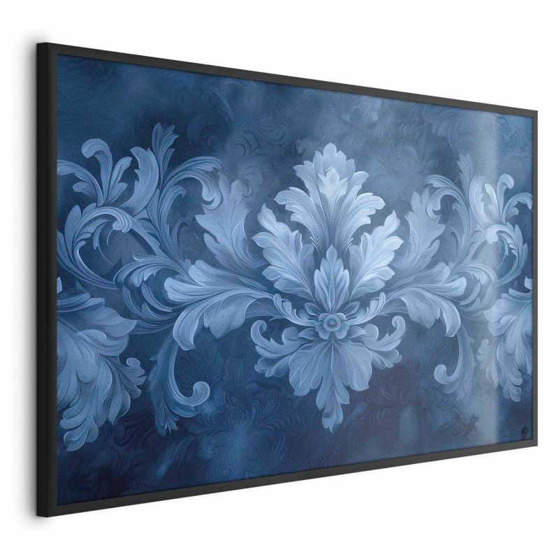 Plakat Artgeist Błękitny ornament 42x29,7 cm z ramą czarną 1 szt