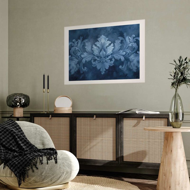 Plakat Artgeist Błękitny ornament 60x40 cm bez ramy 1 szt