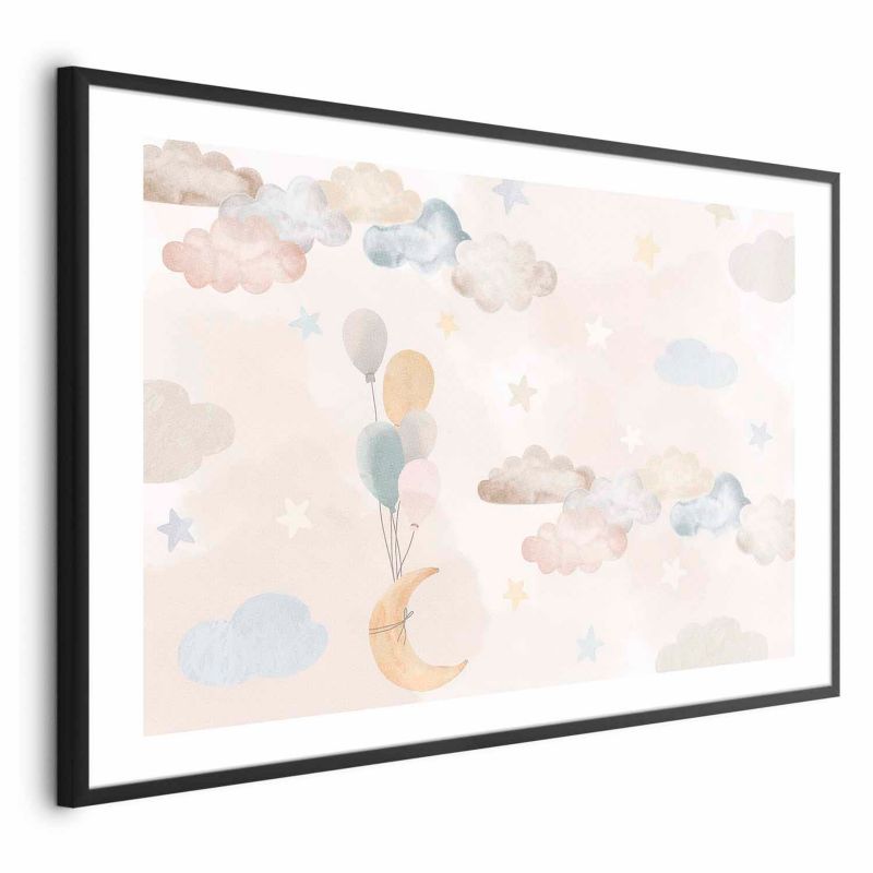 Plakat Artgeist Bajkowe niebo 60x40 cm z ramą czarną 1 szt