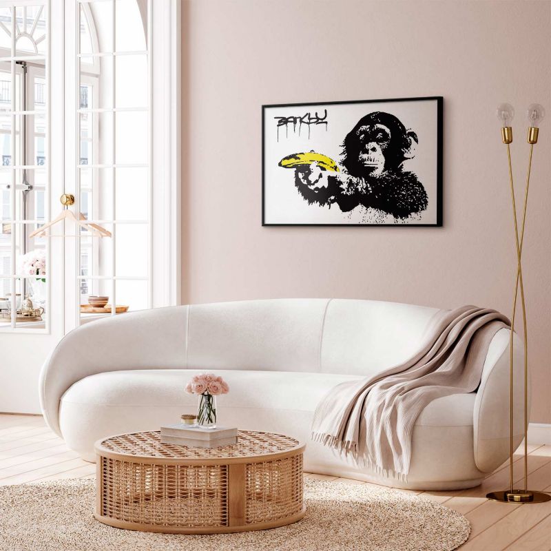 Plakat Artgeist Bananowy pistolet 30x21 cm z ramą czarną 1 szt