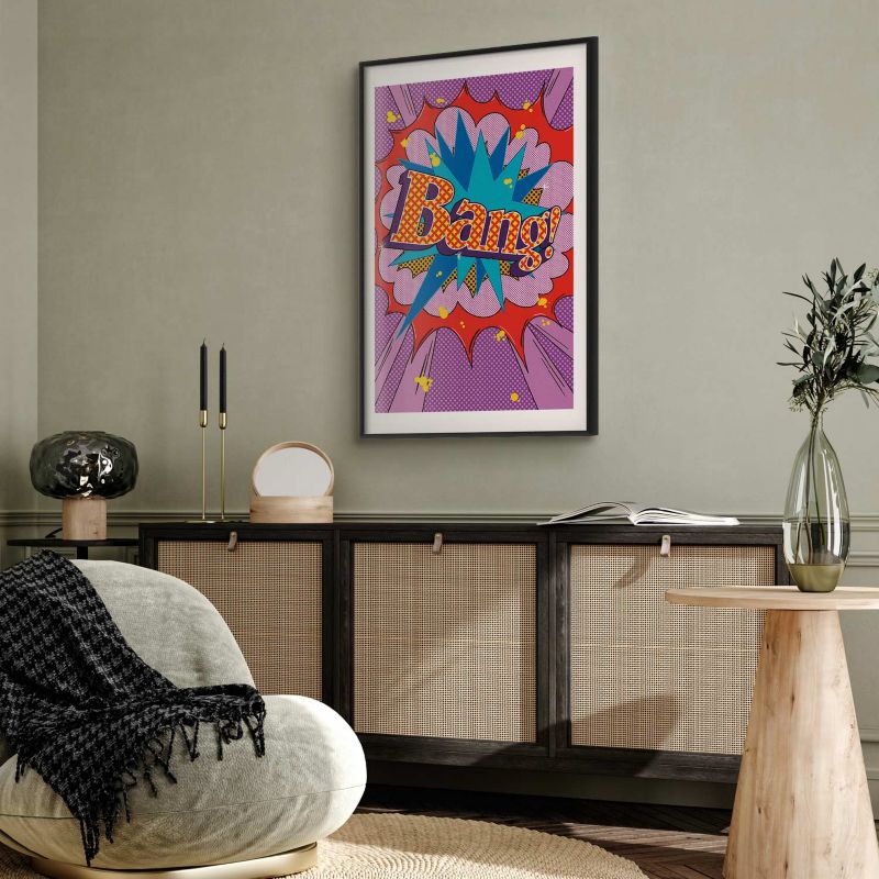 Plakat Artgeist Bang 60x90 cm z ramą czarną 1 szt