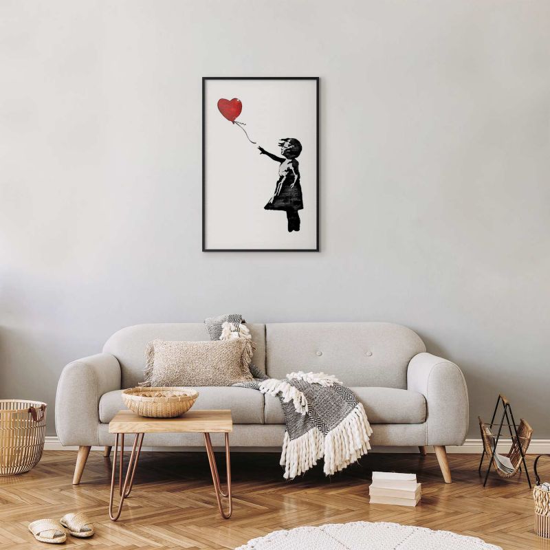 Plakat Artgeist Banksy: Dziewczynka 21x30 cm z ramą czarną 1 szt