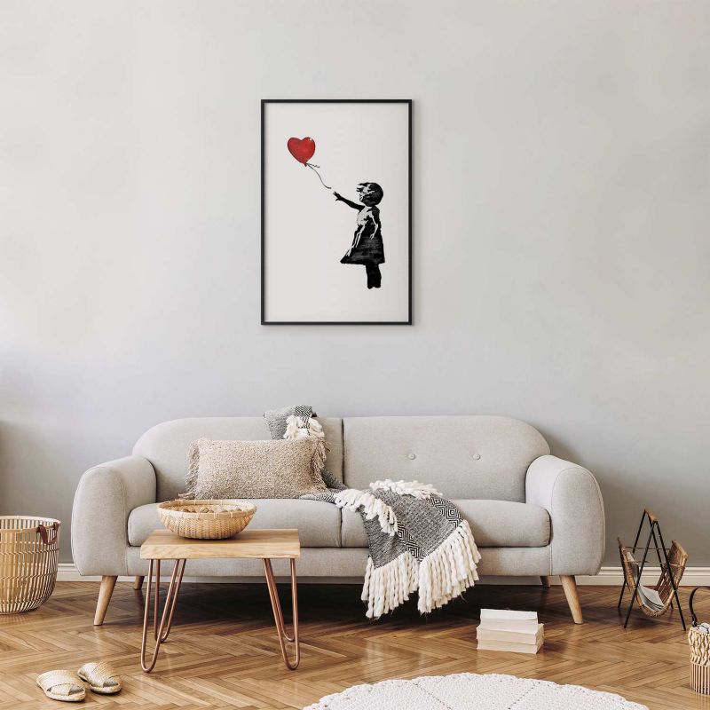 Plakat Artgeist Banksy: Dziewczynka 21x30 cm z ramą czarną 1 szt