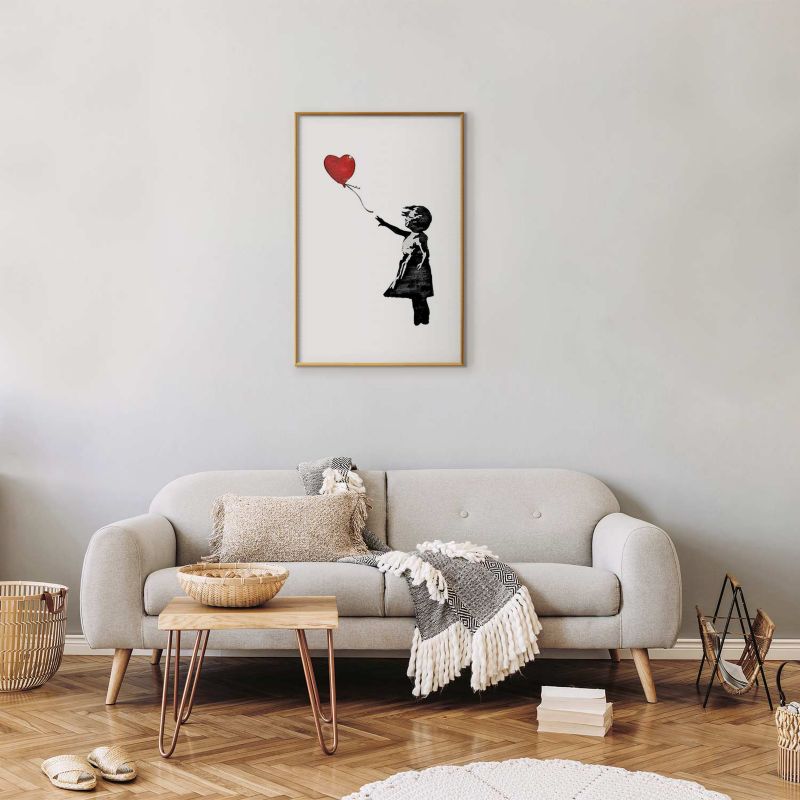 Plakat Artgeist Banksy: Dziewczynka 29,7x42 cm z ramą złotą 1 szt