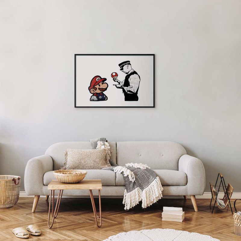 Plakat Artgeist Banksy: Grzybiarz 30x21 cm z ramą czarną 1 szt
