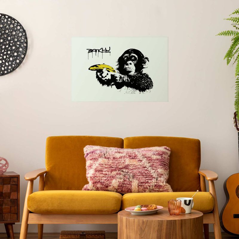 Plakat Artgeist Banksy: Małpa 90x60 cm bez ramy 1 szt