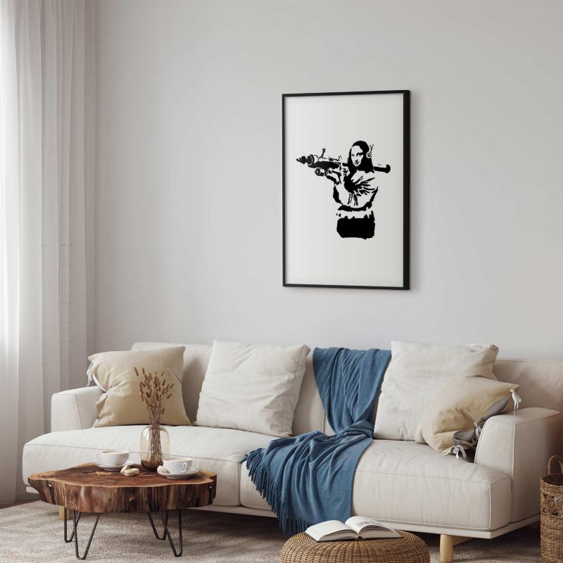 Plakat Artgeist Banksy Mona Lisa 40x60 cm z ramą czarną 1 szt