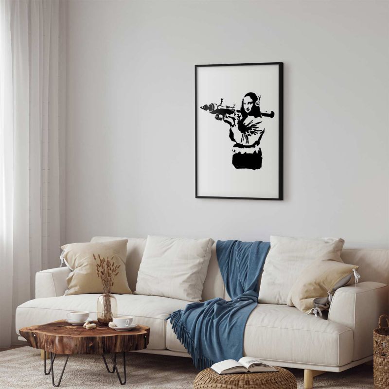 Plakat Artgeist Banksy Mona Lisa 40x60 cm z ramą czarną 1 szt