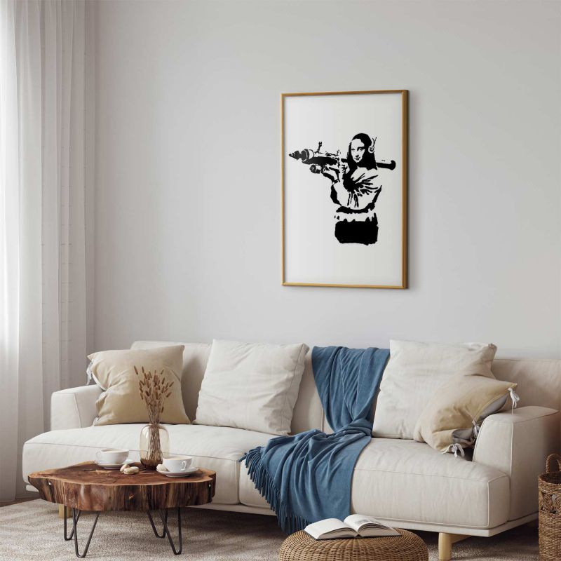 Plakat Artgeist Banksy Mona Lisa 60x90 cm z ramą złotą 1 szt