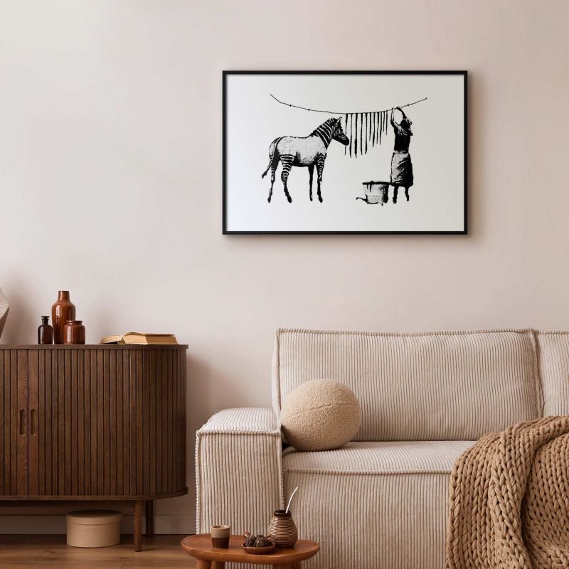 Plakat Artgeist Banksy: Pranie 42x29,7 cm z ramą czarną 1 szt