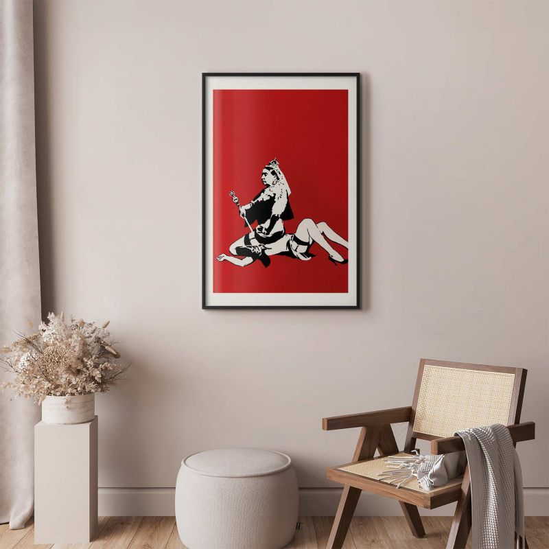 Plakat Artgeist Banksy: Queen Victoria 29,7x42 cm z ramą czarną 1 szt