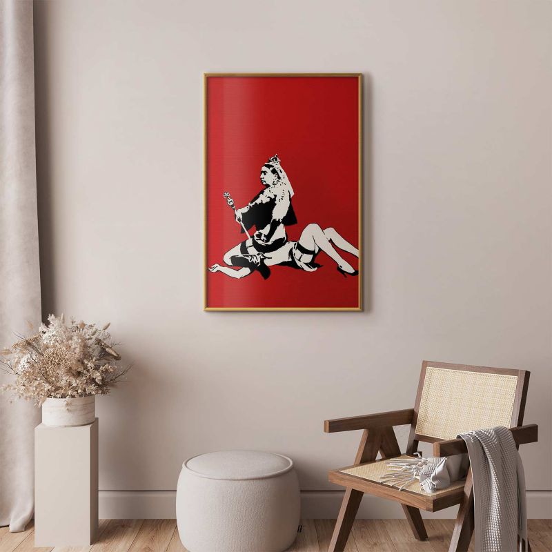 Plakat Artgeist Banksy: Queen Victoria 60x90 cm z ramą złotą 1 szt