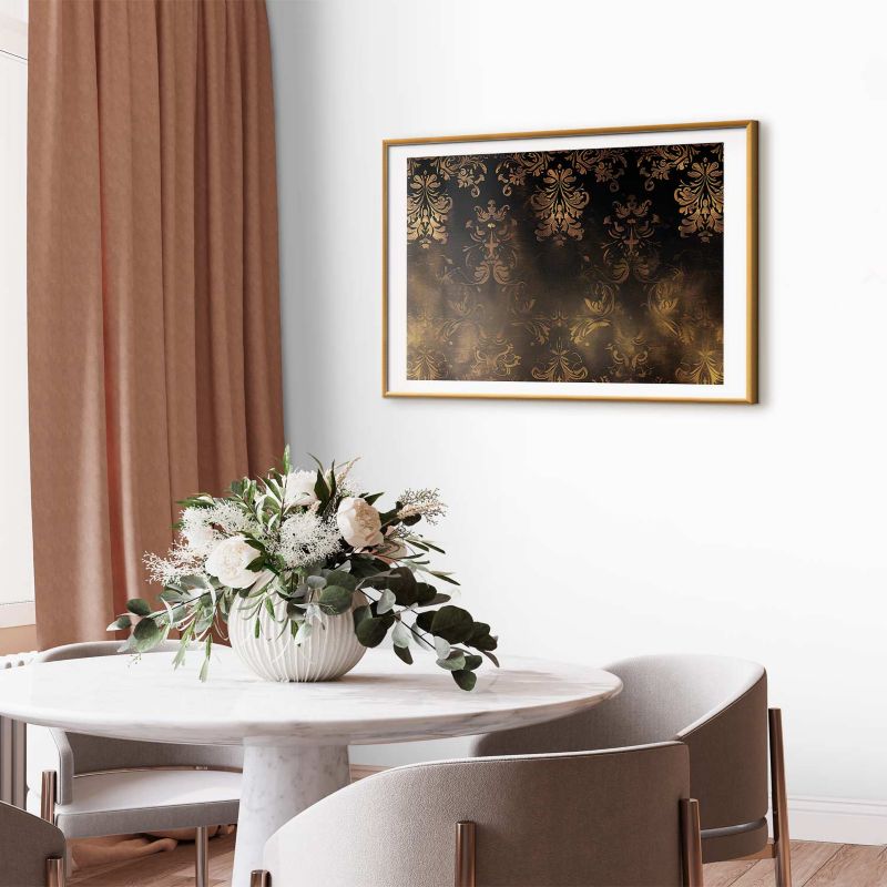 Plakat Artgeist Barokowe wzory 60x40 cm z ramą złotą 1 szt