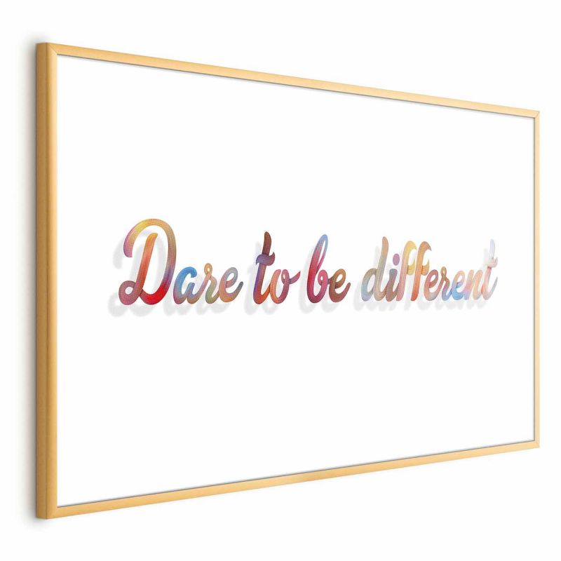Plakat Artgeist Be different 30x21 cm z ramą złotą 1 szt