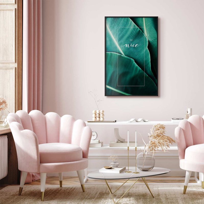 Plakat Artgeist Be nice 60x90 cm z ramą czarną 1 szt