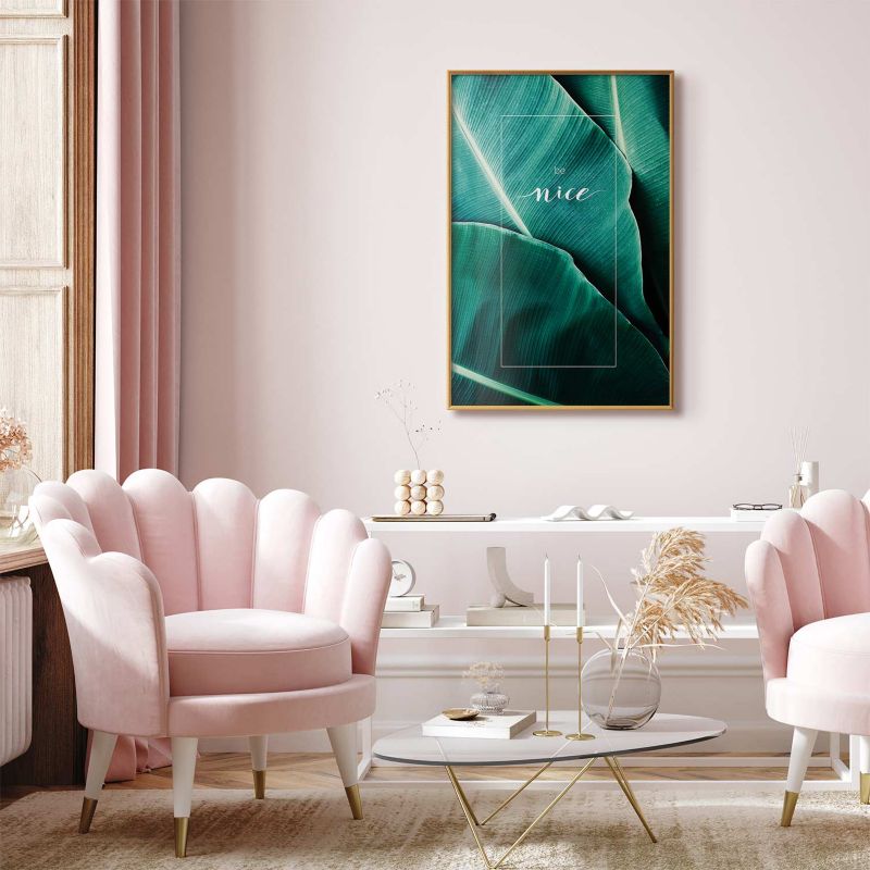 Plakat Artgeist Be nice 60x90 cm z ramą złotą 1 szt