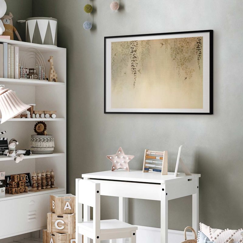 Plakat Artgeist Beżowe koliberki 60x40 cm z ramą czarną 1 szt