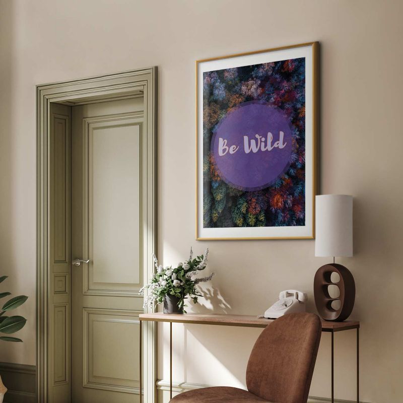Plakat Artgeist Be wild 29,7x42 cm z ramą złotą 1 szt