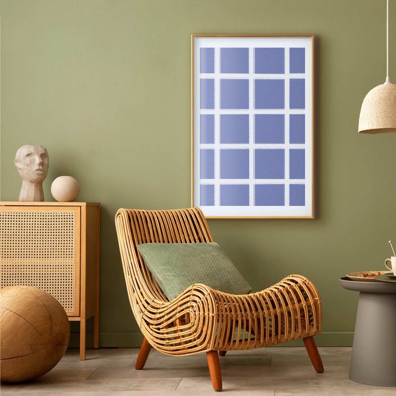 Plakat Artgeist Białe linie 21x30 cm z ramą złotą 1 szt