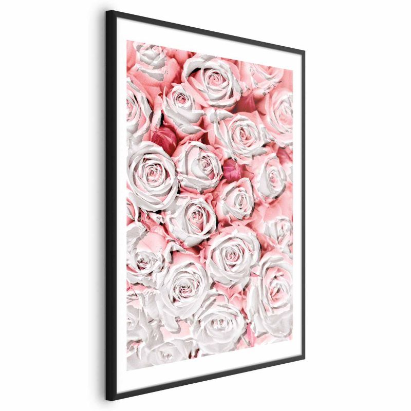 Plakat Artgeist Białe róże 29,7x42 cm z ramą czarną 1 szt