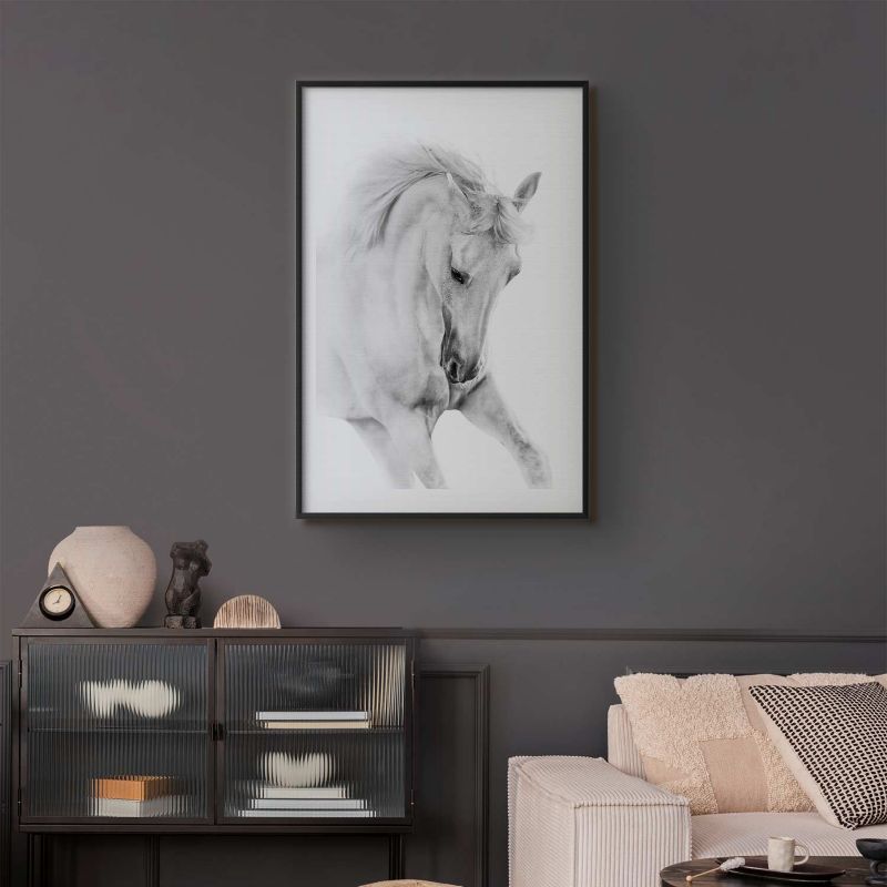 Plakat Artgeist Biały koń 21x30 cm z ramą czarną 1 szt