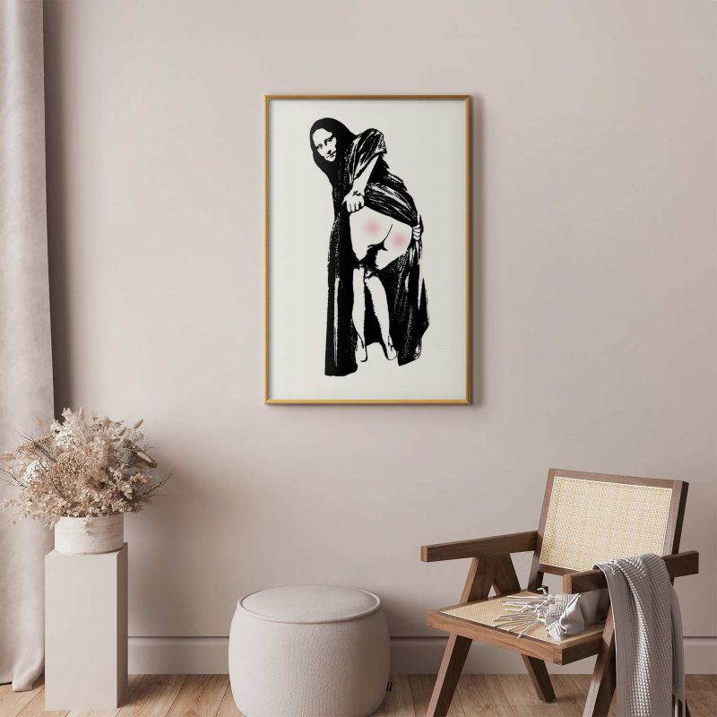 Plakat Artgeist Bolesne siedzenie 21x30 cm z ramą złotą 1 szt