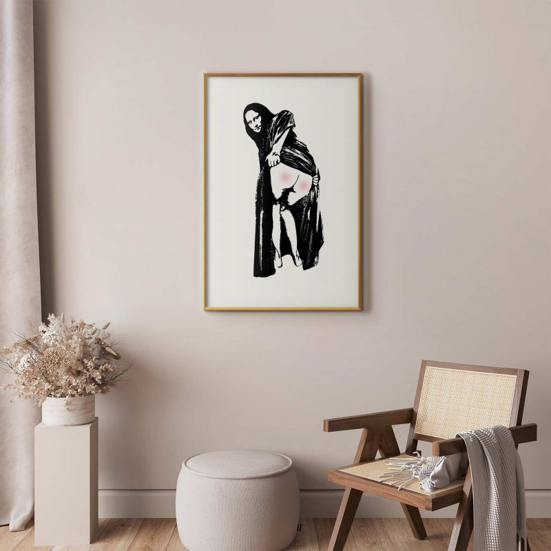Plakat Artgeist Bolesne siedzenie 60x90 cm z ramą złotą 1 szt