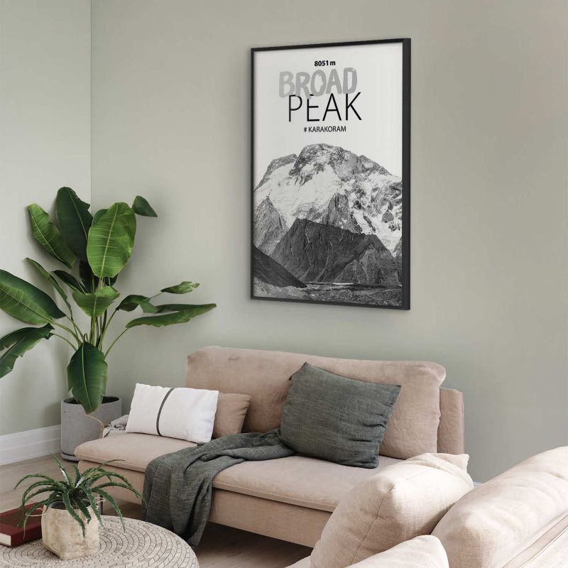 Plakat Artgeist Broad Peak 40x60 cm z ramą czarną 1 szt