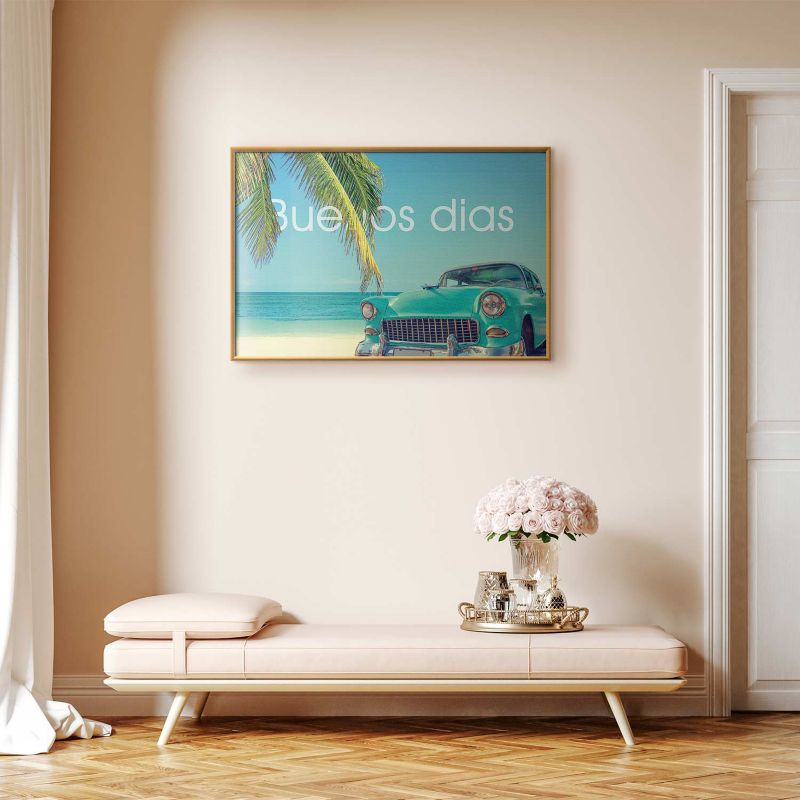 Plakat Artgeist Buenos dias 90x60 cm z ramą złotą 1 szt