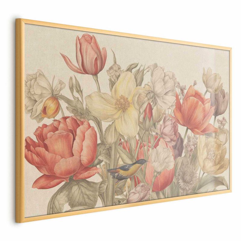 Plakat Artgeist Bukiet 30x21 cm z ramą złotą 1 szt