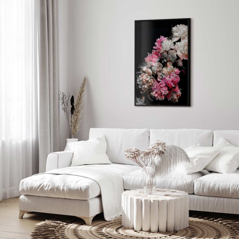 Plakat Artgeist Bukiet w mroku 29,7x42 cm z ramą czarną 1 szt