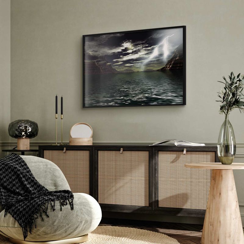 Plakat Artgeist Burza 60x40 cm z ramą czarną 1 szt