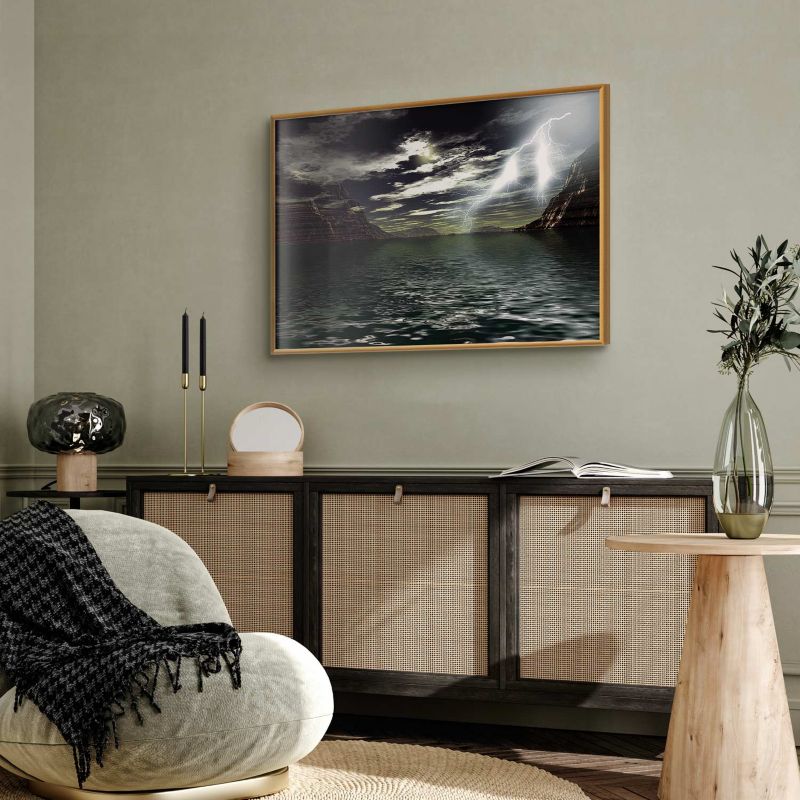 Plakat Artgeist Burza 60x40 cm z ramą złotą 1 szt