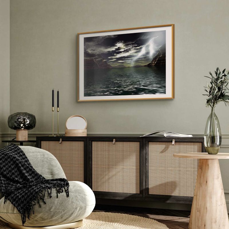 Plakat Artgeist Burza 60x40 cm z ramą złotą 1 szt