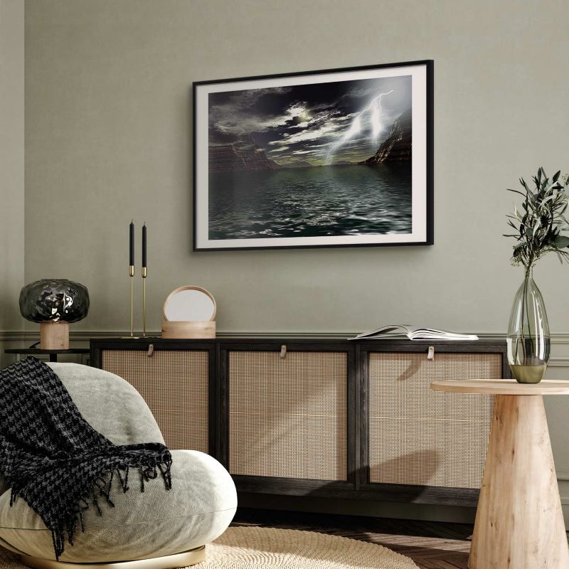 Plakat Artgeist Burza 90x60 cm z ramą czarną 1 szt