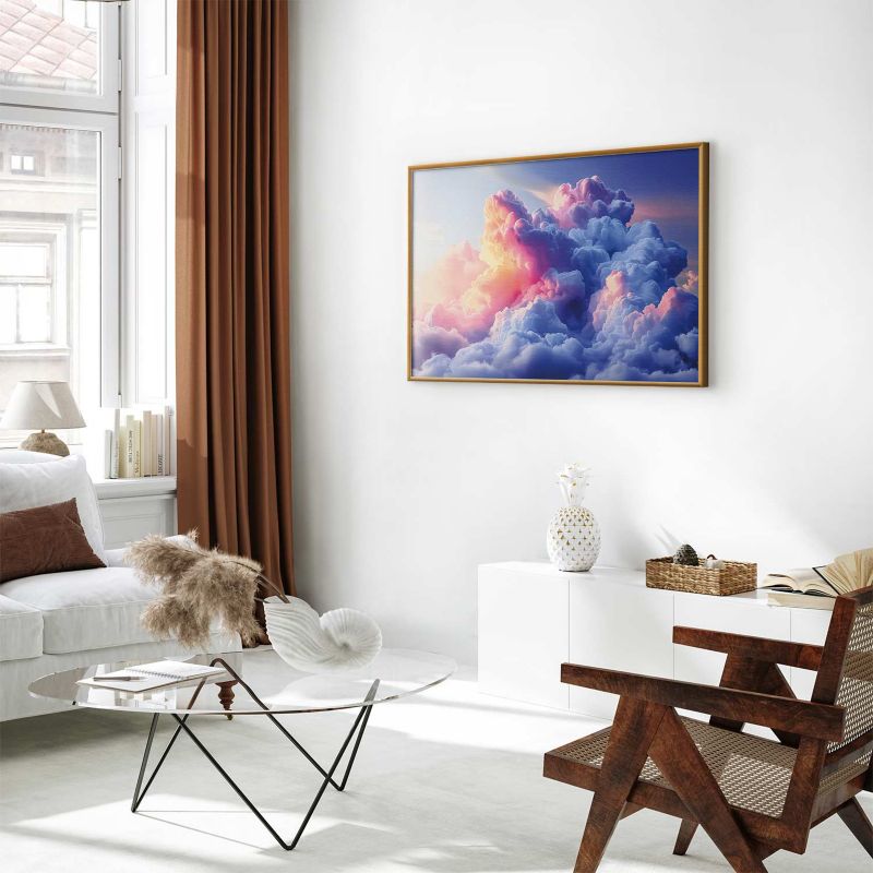 Plakat Artgeist Chmury 30x21 cm z ramą złotą 1 szt