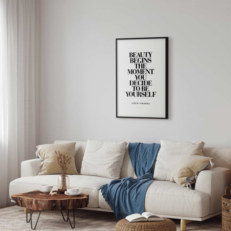 Plakat Artgeist Coco Chanel 21x30 cm z ramą czarną 1 szt