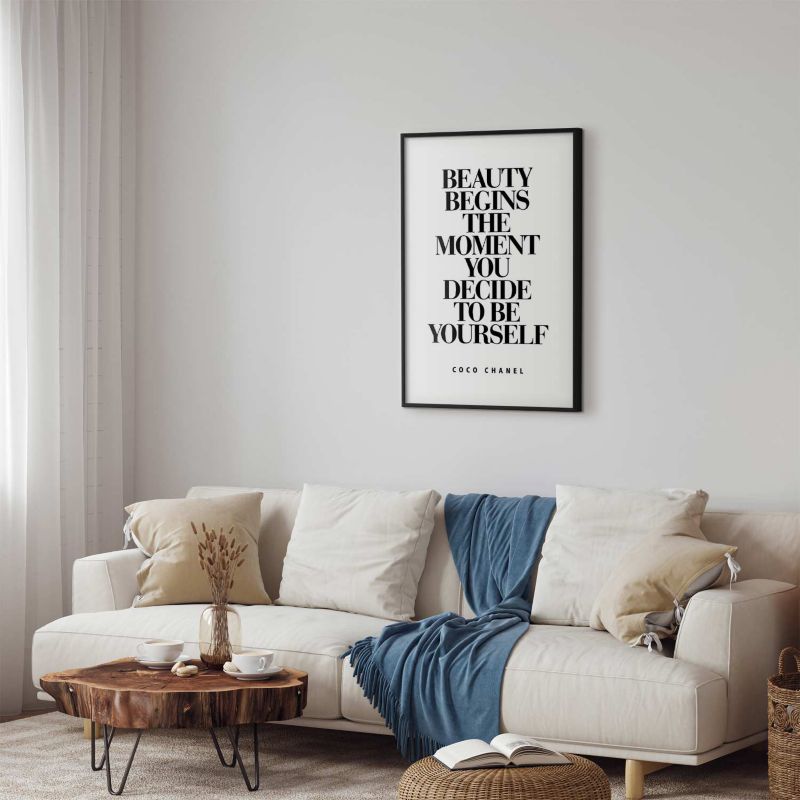 Plakat Artgeist Coco Chanel 29,7x42 cm z ramą czarną 1 szt