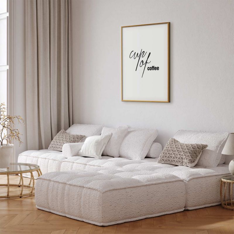Plakat Artgeist Coffee 60x90 cm z ramą złotą 1 szt