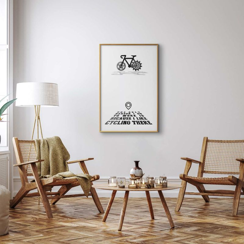 Plakat Artgeist Cycling 29,7x42 cm z ramą złotą 1 szt