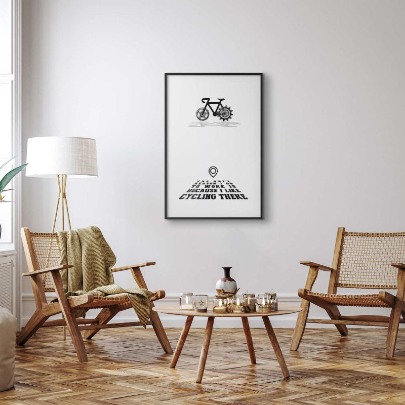 Plakat Artgeist Cycling 60x90 cm z ramą czarną 1 szt