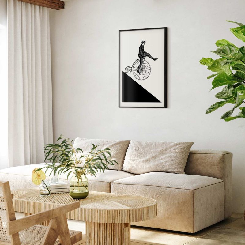 Plakat Artgeist Cyklista 40x60 cm z ramą czarną 1 szt