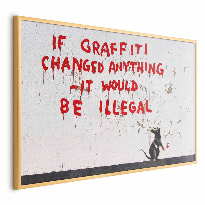 Plakat Artgeist Cytat graffiti 60x40 cm z ramą złotą 1 szt