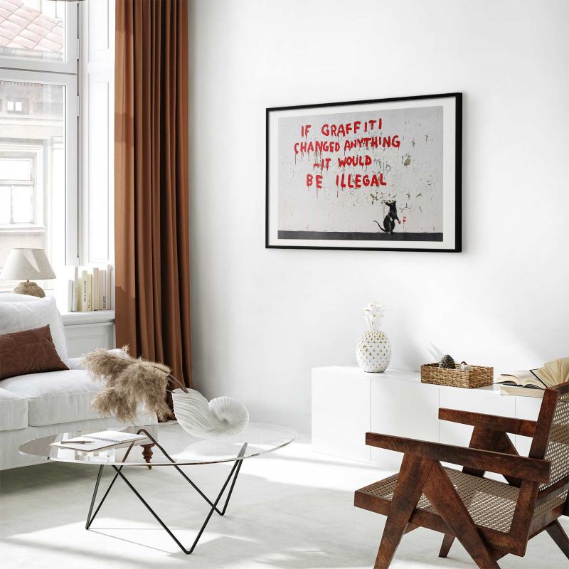 Plakat Artgeist Cytat graffiti 90x60 cm z ramą czarną 1 szt