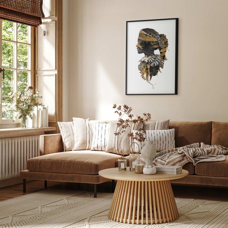 Plakat Artgeist Człowiek dżungli 29,7x42 cm z ramą czarną 1 szt