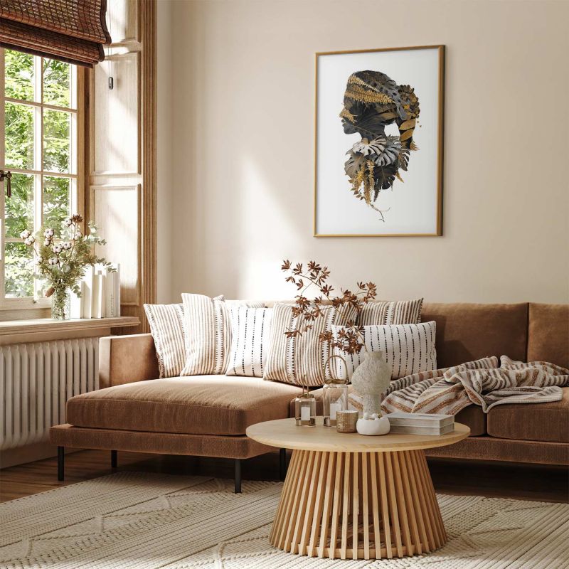 Plakat Artgeist Człowiek dżungli 60x90 cm z ramą złotą 1 szt